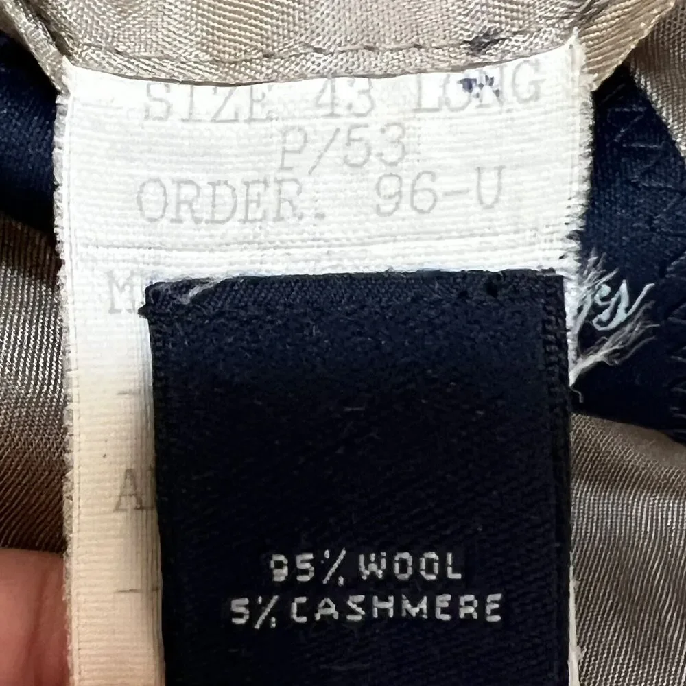 Brooks Brothers Mini Houndstooth Blazer Sport Coat Wool Cashmere Men's 43 Long - Picture 9 of 15